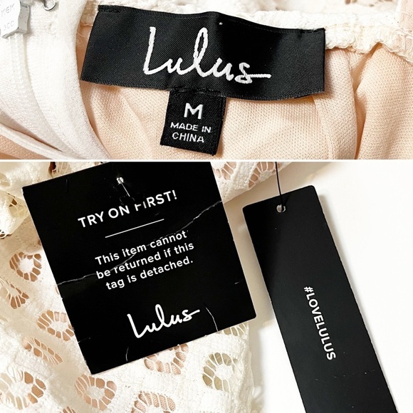 Lulus NWT Steal A Kiss White Lace Dress Medium mini halter fitted open back‎ - Picture 8 of 12